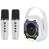Blavec nešiojama bluetooth kolonėlė WS-08 Karaoke Idol – 8W su 2 mikrofonais (WS08-2MW) baltos spalvos