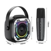 Blavec nešiojama bluetooth kolonėlė WS-08 Karaoke Idol – 8W su 2 mikrofonais (WS08-2MB) juodos spalvos