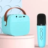 Blavec nešiojama bluetooth kolonėlė WS-07 Karaoke Party – 5W su 2 mikrofonais (WS07-2MBL) mėlynos spalvos