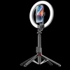 Blavec žiedinis šviestuvas Selfie Aliuminio Aura LED RGB Ring P50 25cm tripod + nuotolinis valdymas + 2,3 metra (RLP50-TRB23) juodos spalvos
