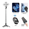 Oem Blavec Asmenukių lazda Aliuminio Fusion P07 Magsafe tripod + nuotoliniu valdymu + 2 lamps 1,4 metres (SSFP07-MTR2LB14) juodos spalvos