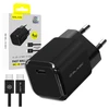 Blavec Wall charger BC-6 GaN4 – Type C – PD QC 33W 3A with Type C to Type C cable (TCBC6G4-CB333A+CC) juodos spalvos