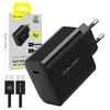 Blavec Wall charger BC-8 GaN4 – Type C – PD QC 65W 3A with Type C to Type C cable (TCBC8G4-CB653A+CC) juodos spalvos