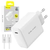 Blavec Wall charger BC-8 GaN4 – Type C – PD QC 65W 3A with Type C to Type C cable (TCBC8G4-CW653A+CC) baltas
