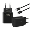 Blavec Wall charger BC-9 – Type C – PD 20W 3A with Type C to Type C cable (TCBC9-CB203A+CC) juodos spalvos