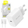 Blavec Wall charger BC-9 – Type C – PD 20W 3A with Type C to Type C cable (TCBC9-CW203A+CC) baltas