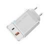 Blavec laidinis įkroviklis BC-5 GaN – USB + Typ C – PD QC 45W 3A (TCBC5G-UCW453A) baltos spalvos