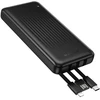 Oem Borofone Power Bank 10000mAh BJ79 Clever - USB - su Type C ir Lightning kabeliais juodos spalvos