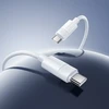 Borofone BX123 Leya duomenų perdavimo ir įkrovimo kabelis | USB-C į USB-C | PD | 60W | 1 m | balta