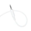 Oem Borofone Kabelis BL21 Lemon – jack 3,5mm į jack 3,5mm – 1 metras baltos spalvos