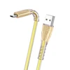 Oem Borofone Kabelis BU31 Clear Shadow Jelly – USB į Micro USB – 2,4A 1 metras aukso spalvos