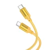 Oem Borofone kabelis BX108 Start – Type C į Type C – 60W 3A 1 metras auksinis