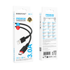 Borofone kabelis BX110 Beneficio – USB į Typ C – 3A 1 metras juodos spalvos