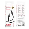 Borofone kabelis BX116 Certain - Type C į Type C - PD 60W 3A 1 metras juodos spalvos