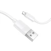 Borofone kabelis BX123 Leya – USB to Lightning – 12W 2,4A 1 m baltas