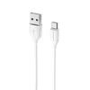 USB kabelis BOROFONE BX19 Benefit microUSB baltas 1m