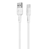 USB kabelis Borofone BX30 Type-C 1.0m silikoninis baltas