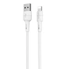 USB kabelis Borofone BX30 Lightning 1.0m silikoninis baltas