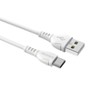 Borofone kabelis BX51 Triumph – USB į Type C – 3A 1 metras baltos spalvos