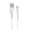 Borofone kabelis BX51 Triumph – USB į Type C – 3A 1 metras baltos spalvos