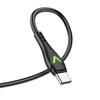 Oem Borofone kabelis BX65 Bright – USB į Type C – 2A 1 metras juodos spalvos