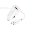Automobilinis įkroviklis Borofone BZ18 Quick Charge 3.0 18W + MicroUSB baltas
