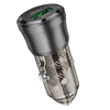 Borofone automobilinis įkroviklis BZ25 Journey - USB + Type C - PD38W 3A juodos spalvos