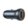 Borofone automobilinis įkroviklis BZ32A Fresh - USB + Type C - QC 3.0 PD 30W pilkos spalvos