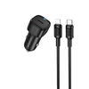 Oem Borofone Car charger BZ34A Cloud – Type C – PD 20W with Type C to Lightning juodas