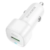 Borofone automobilinis įkroviklis BZ34B Cloud – USB + Type C – QC 3.0 PD 38W baltas