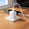 Borofone Įkroviklis jungiama į tinklą BN33 Fuente GaN Typ C – QC3.0 PD 40W su cable Type C to Type C baltos spalvos