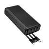 Borofone Power Bank 20000mAh BJ79A Clever – USB – with Type C and Lightning cables juodos spalvos