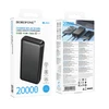 Borofone Power Bank 20000mAh BJ80A Clever – 2xUSB + Type C – QC 3.0 22,5W + PD 20W juodos spalvos
