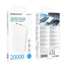 Borofone Power Bank 20000mAh BJ80A Clever – 2xUSB + Type C – QC 3.0 22,5W + PD 20W baltos spalvos