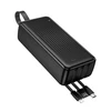 Borofone Power Bank 30000mAh BJ79B Clever – USB – with Type C and Lightning cables juodos spalvos