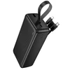 Borofone Power Bank 30000mAh BJ79B Clever – USB – with Type C and Lightning cables juodos spalvos