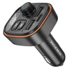 Borofone Transmiter FM BC59 Heroic MP3, Bluetooth – 2xUSB + Typ C – juodos spalvos