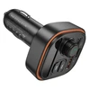 Borofone Transmiter FM BC59 Heroic MP3, Bluetooth – 2xUSB + Typ C – juodos spalvos