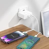 Borofone Laidinis įkroviklis BN11 Imperial – USB + 2xType C – QC 3.0 PD 100W baltos spalvos