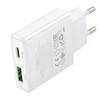 Oem Borofone Laidinis įkroviklis BN25 Wish (Ultra Thin) – USB + Type C – PD QC 3.0 30W baltos spalvos