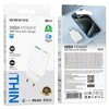Oem Borofone Laidinis įkroviklis BN25 Wish (Ultra Thin) – USB + Type C – PD QC 3.0 30W baltos spalvos
