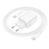Oem Borofone laidinis įkroviklis BN26 Fuente – Type C – PD 20W su Type C į Type C kabeliu baltos spalvos