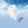 Borofone laidinis įkroviklis BN27 Fuente – USB + Type C – QC 3.0 PD 20W baltos spalvos