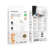 Borofone laidinis įkroviklis BN27 Fuente – USB + Type C – QC 3.0 PD 20W su Type C į Lightning kabeliu baltos spalvos