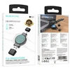 Borofone Belaidis įkroviklis BQ31 Portable 2,5W skirtas iWatch 1-9, SE/SE2, Samsung Ultra/Ultra2 juodos spalvos