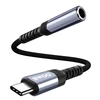 Oem BWOO garso adapterio kabelis BZ47 aux 3,5 mm į USB-C juodas