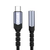 Oem BWOO garso adapterio kabelis BZ47 aux 3,5 mm į USB-C juodas