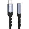 Oem BWOO audio adapter cable BZ47 aux 3,5 mm to USB-C juodas