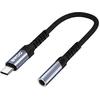 Oem BWOO audio adapter cable BZ47 aux 3,5 mm to USB-C juodas