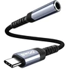 Oem BWOO audio adapter cable BZ47 aux 3,5 mm to USB-C juodas